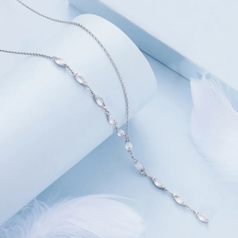 (imagem para) Colar de Corrente em Formato Y Estilo Pandora - BSN330 - Visualizar 2