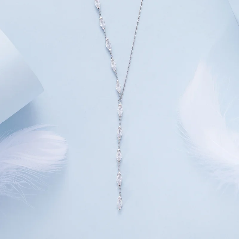 (imagem para) Colar de Corrente em Formato Y Estilo Pandora - BSN330 - Visualizar 3