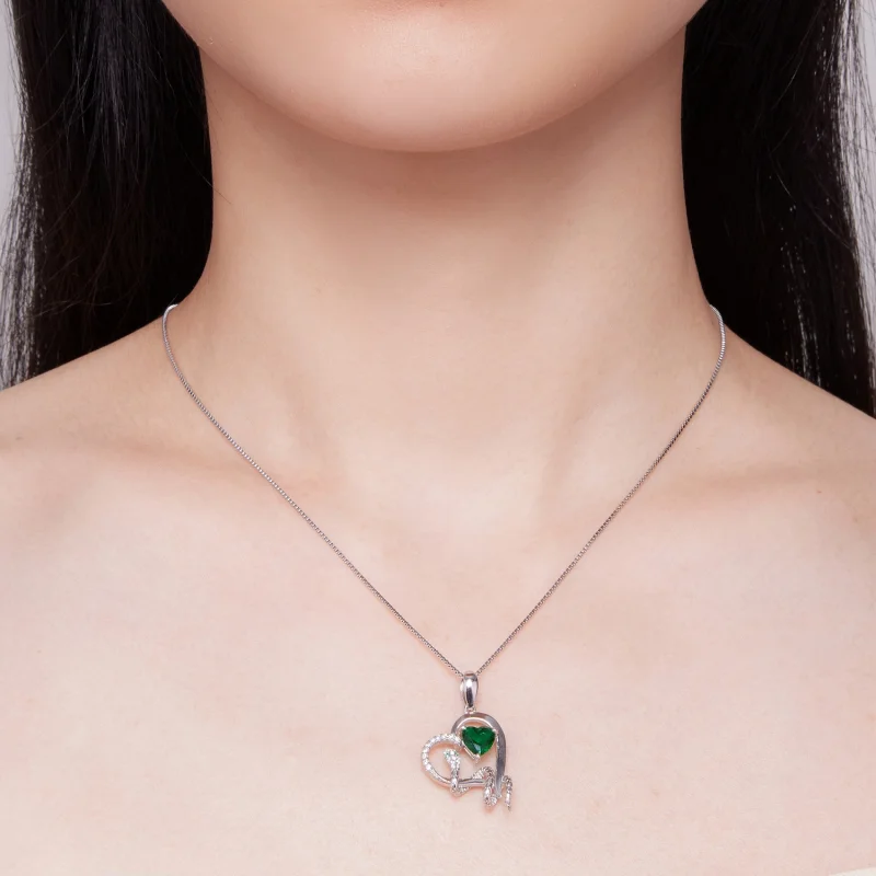 (imagem para) Colar Estilo Pandora com Coração Formato de Serpente Exquisita - BSN327 - Visualizar 4