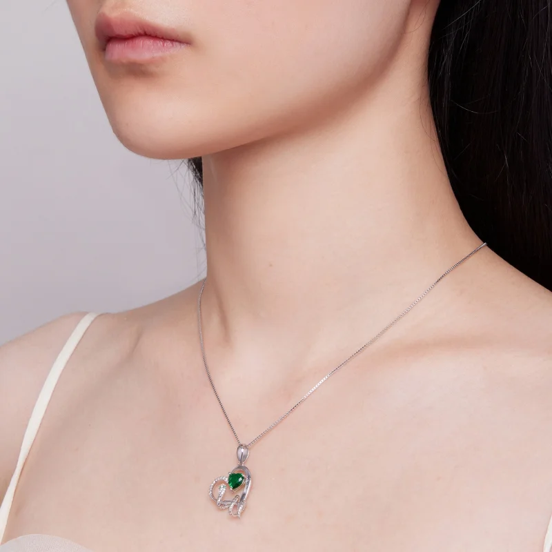 (imagem para) Colar Estilo Pandora com Coração Formato de Serpente Exquisita - BSN327 - Visualizar 5