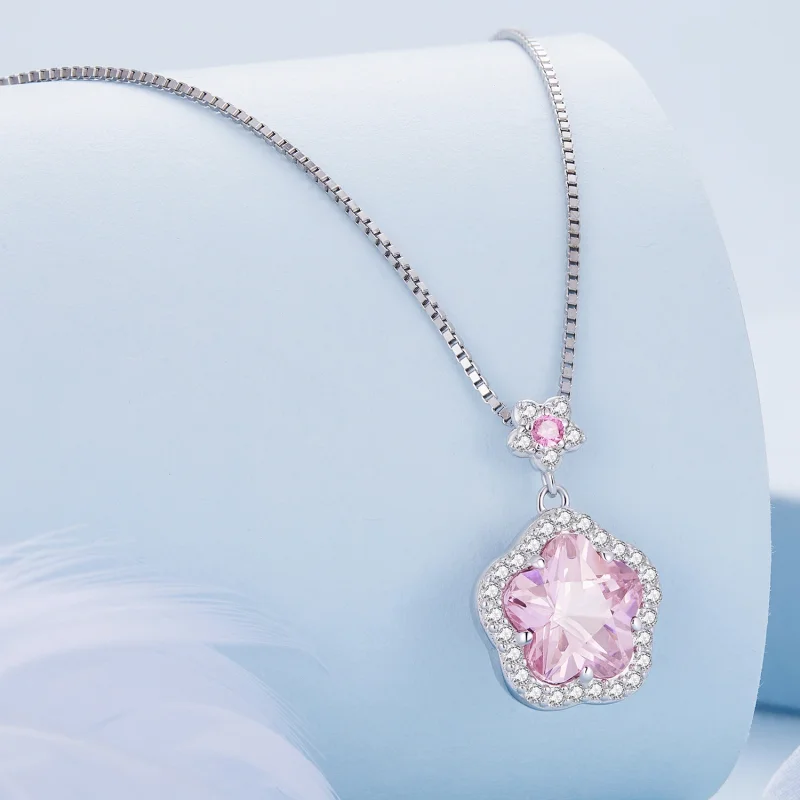 (imagem para) Colar Estilo Pandora com Florinha - BSN329 - Visualizar 2