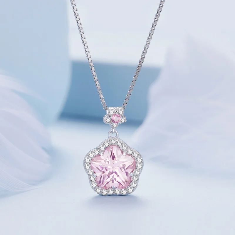 (imagem para) Colar Estilo Pandora com Florinha - BSN329 - Visualizar 3