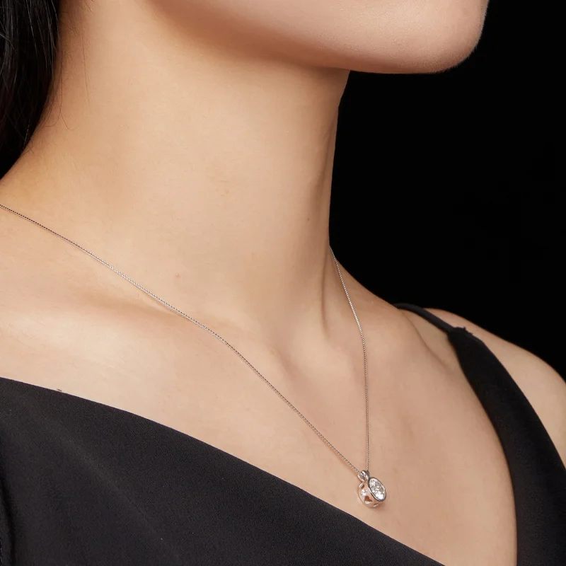 (imagem para) Colar Estilo Pandora com Moissanita de 1 Quilate - MSN013 - Visualizar 7