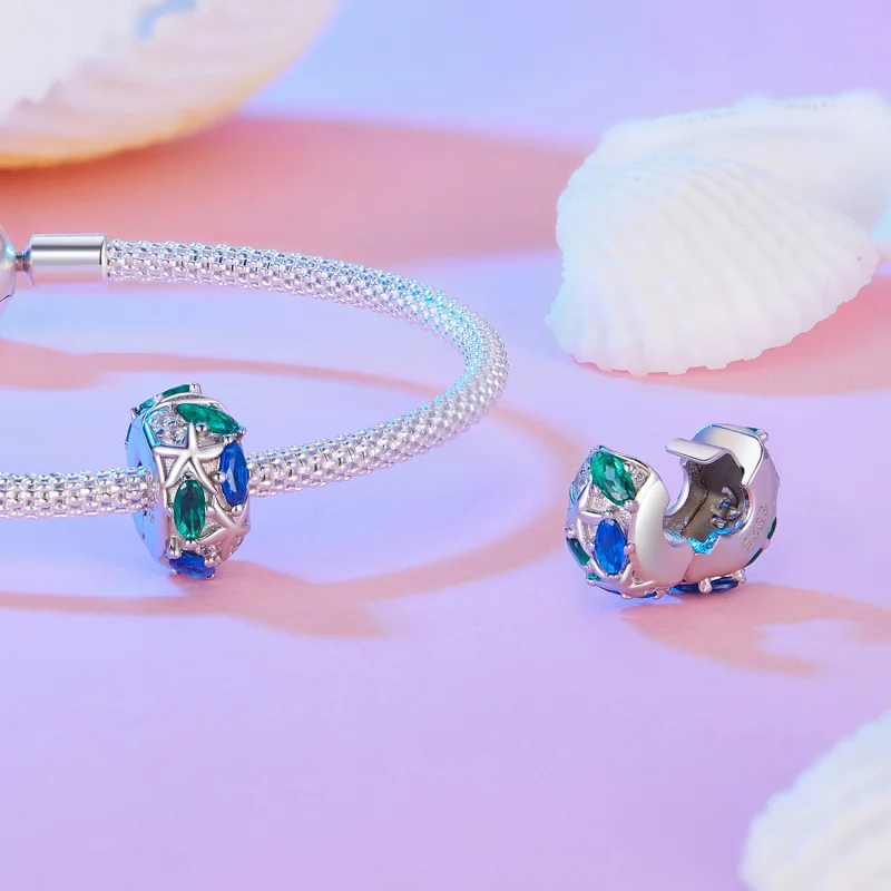 (imagem para) Grampo de Estrela-do-mar Estilo Pandora - BSC847 - Visualizar 5