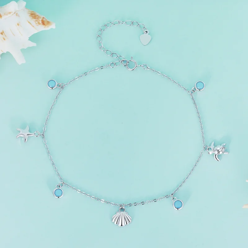 (imagem para) Tornozelira Pandora Style Summer Ocean - BST006 - Visualizar 2