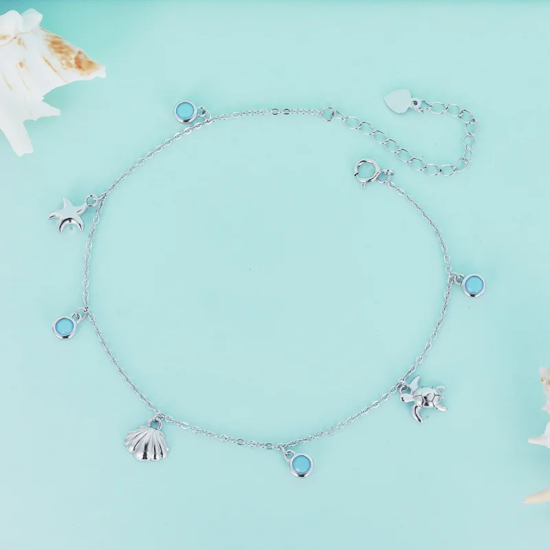 (imagem para) Tornozelira Pandora Style Summer Ocean - BST006 - Visualizar 3