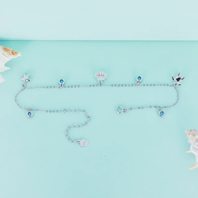(imagem para) Tornozelira Pandora Style Summer Ocean - BST006 - Visualizar 4