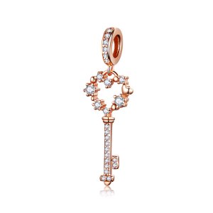 Pendente Chave Brilhante da Sorte estilo Pandora Rose - SCC1122 Pendente Chave Brilhante da Sorte estilo Pandora Rose - SCC1122