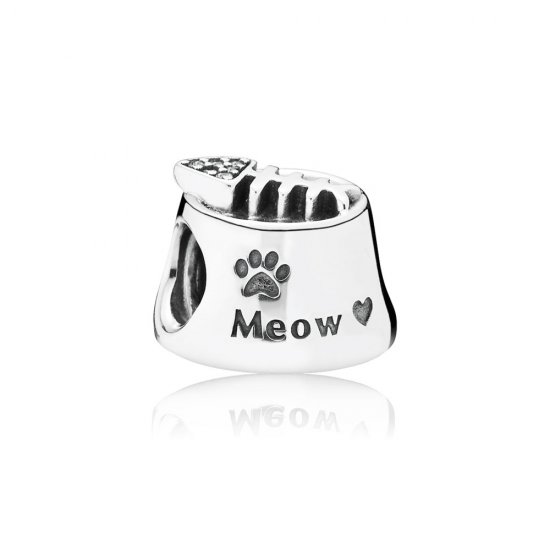 Charm berloques PANDORA Tigela Miau  Clique na imagem para fechar