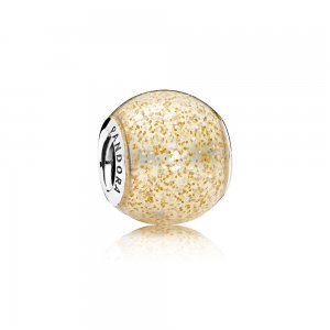 Charm PANDORA Cintilante Dourado - 796327EN146 Charm PANDORA Cintilante Dourado - 796327EN146