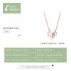 Colar Coração de Origami estilo Pandora Rose - SCN330