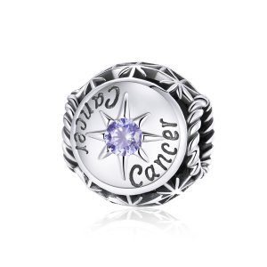 Charm Câncer Brilhante estilo Pandora - SCC1725-4 Charm Câncer Brilhante estilo Pandora - SCC1725-4