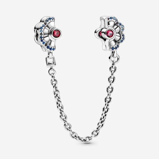 Corrente de Segurança Fã azul e rosa Pandora - 798163SRUMX  Clique na imagem para fechar