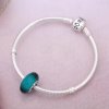 Charm PANDORA de Prata e Murano Facetado Verde - 791606