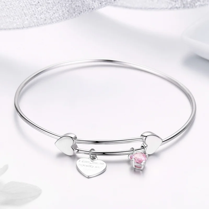 (imagem para) Bracelete estilo Pandora Rígido Promessa de amor - SCB124 - Visualizar 4