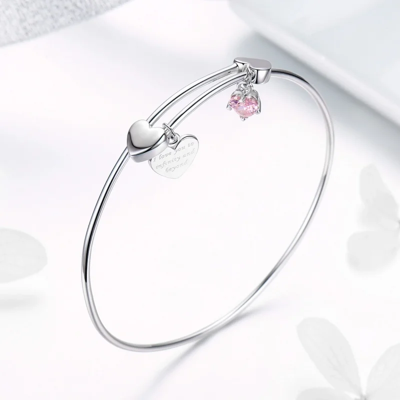 (imagem para) Bracelete estilo Pandora Rígido Promessa de amor - SCB124 - Visualizar 5