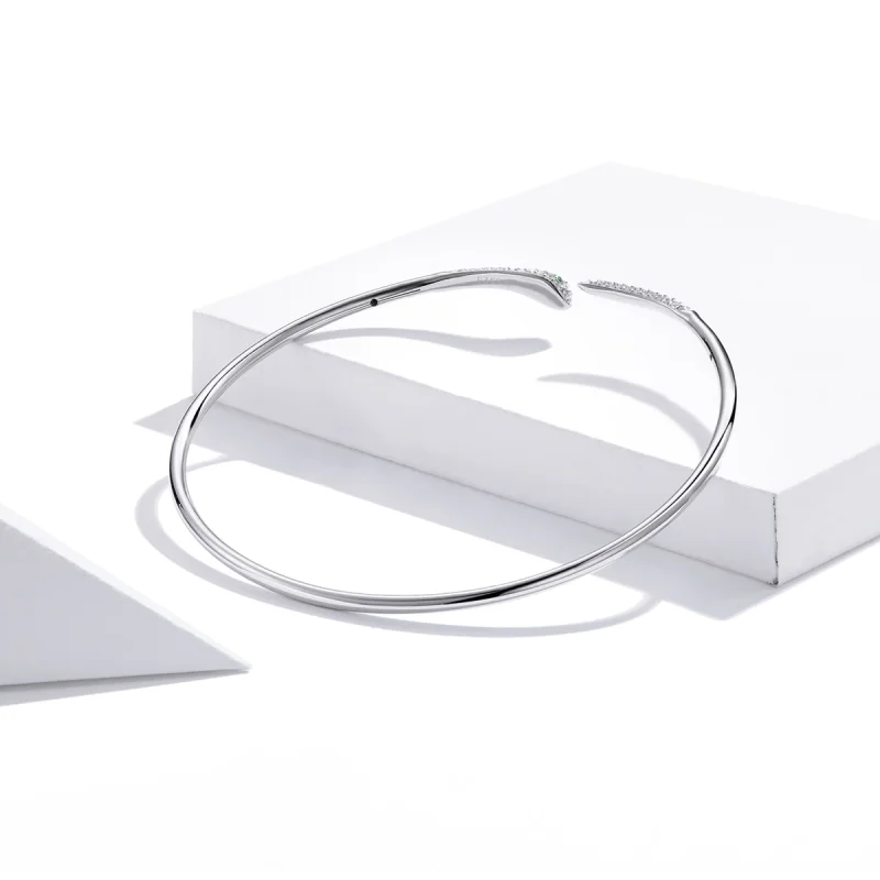 (imagem para) Bracelete Rigido Aberto Cobra estilo Pandora - SCB206 - Visualizar 4