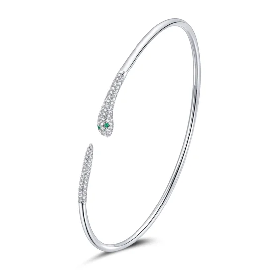 (imagem para) Bracelete Rigido Aberto Cobra estilo Pandora - SCB206