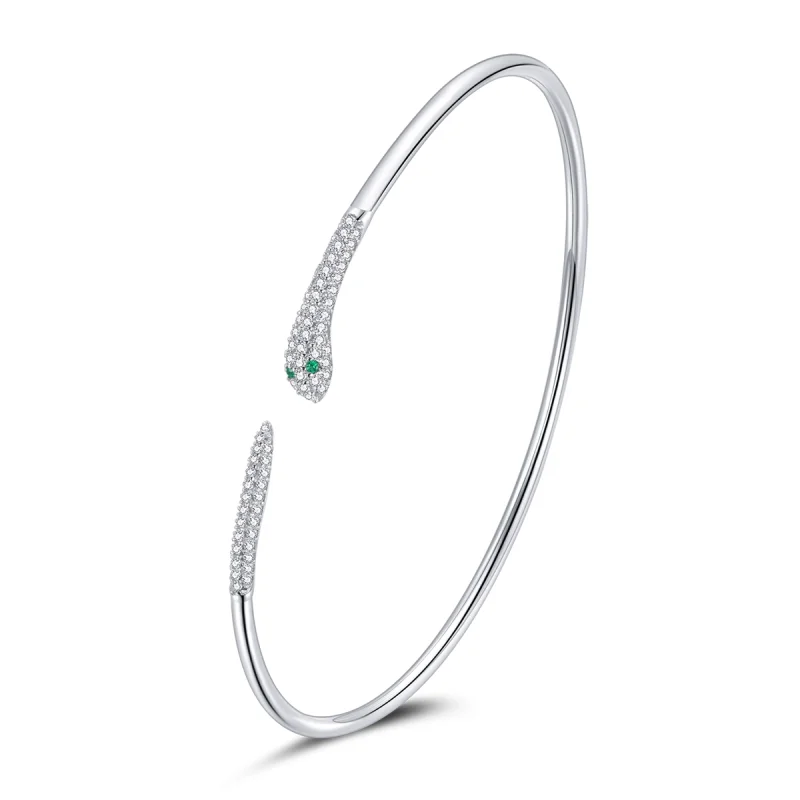 (imagem para) Bracelete Rigido Aberto Cobra estilo Pandora - SCB206