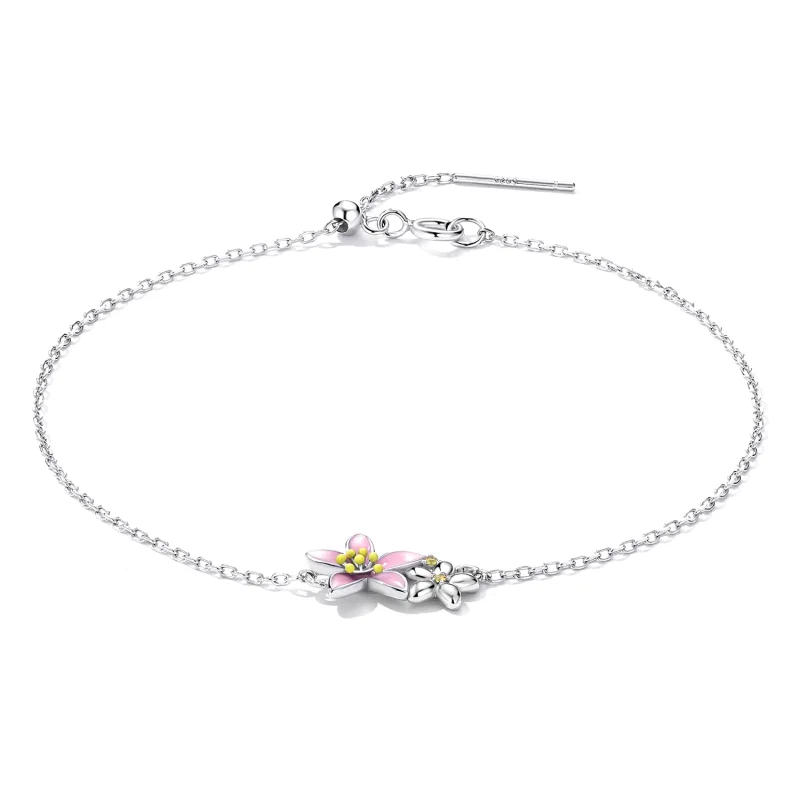 (imagem para) Pandora Style Beautiful Sakura Bracelet - SCB232 - Visualizar 4