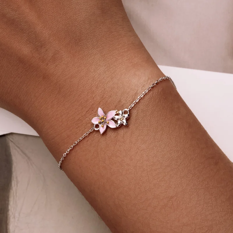 (imagem para) Pandora Style Beautiful Sakura Bracelet - SCB232 - Visualizar 5