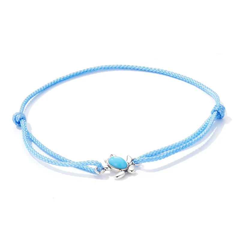 (imagem para) Pandora Style Blue Turtle Bracelet - SCB231 - Visualizar 3