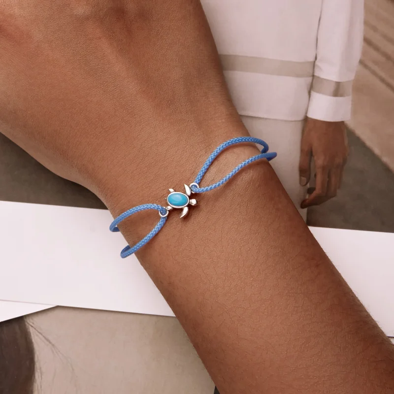 (imagem para) Pandora Style Blue Turtle Bracelet - SCB231 - Visualizar 6
