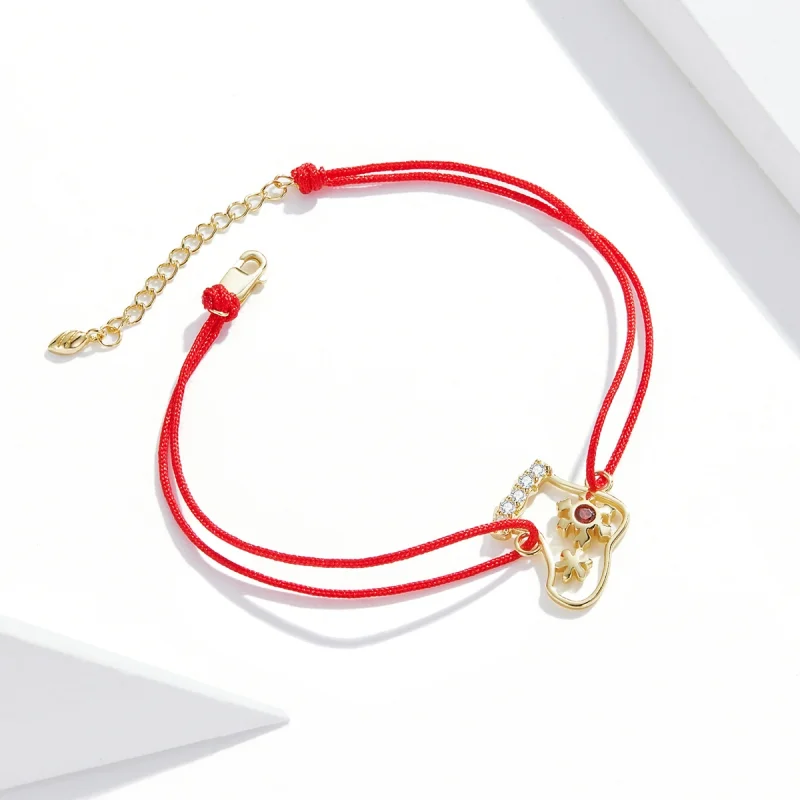 (imagem para) Pandora Style Christmas Socks Bracelet - SCB225 - Visualizar 3