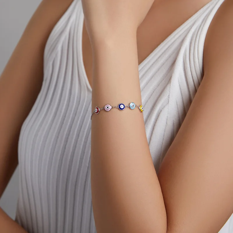 (imagem para) Pandora Style Guardian Eye Bracelet - SCB218 - Visualizar 4