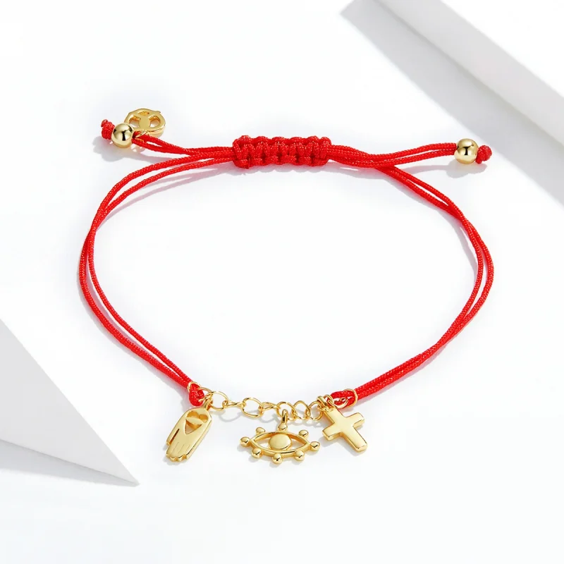 (imagem para) Pandora Style Lucky Symbol Bracelet - SCB226 - Visualizar 2