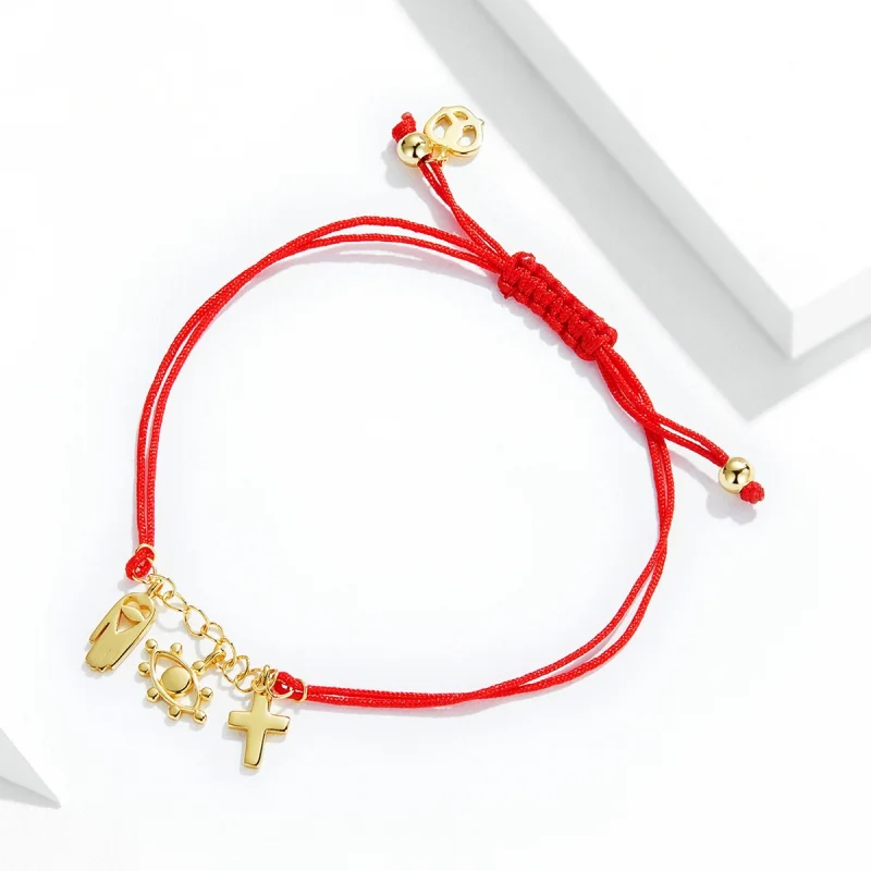 (imagem para) Pandora Style Lucky Symbol Bracelet - SCB226 - Visualizar 3