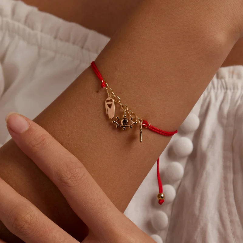 (imagem para) Pandora Style Lucky Symbol Bracelet - SCB226 - Visualizar 6