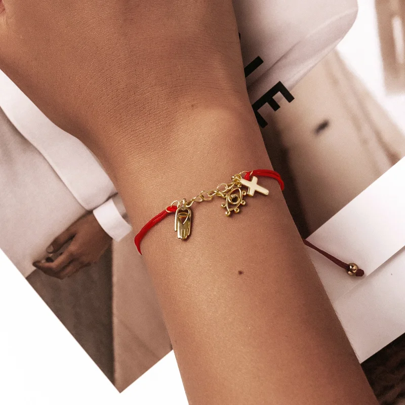 (imagem para) Pandora Style Lucky Symbol Bracelet - SCB226 - Visualizar 8