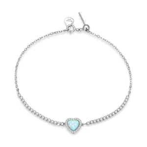 (imagem para) Pandora Style Opal Love Bracelet - BSB086