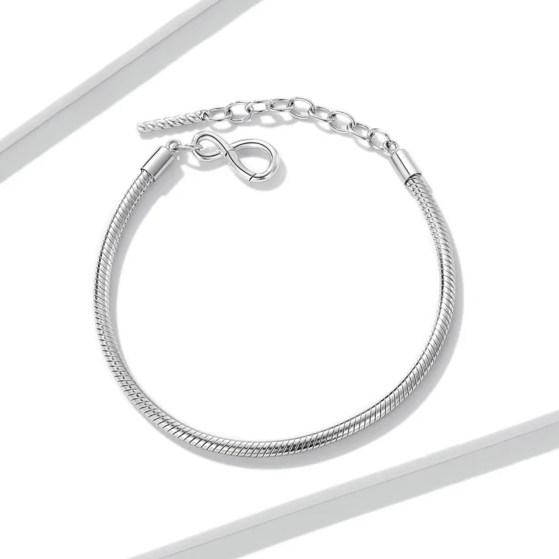(imagem para) Pandora Style Simple and Infinite Bracelet - BSB085 - Visualizar 4