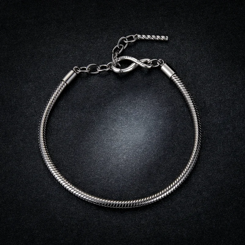 (imagem para) Pandora Style Simple and Infinite Bracelet - BSB085 - Visualizar 5