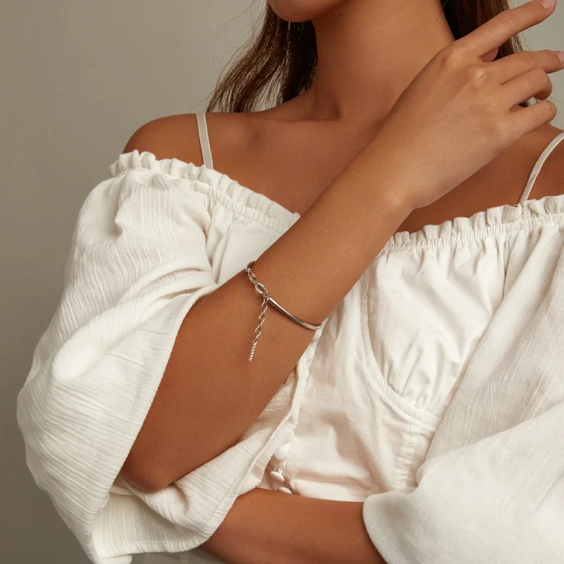 (imagem para) Pandora Style Simple and Infinite Bracelet - BSB085 - Visualizar 6