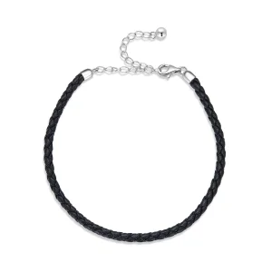 (imagem para) Pandora Style Simple Leather Bracelet - SCB243-BK