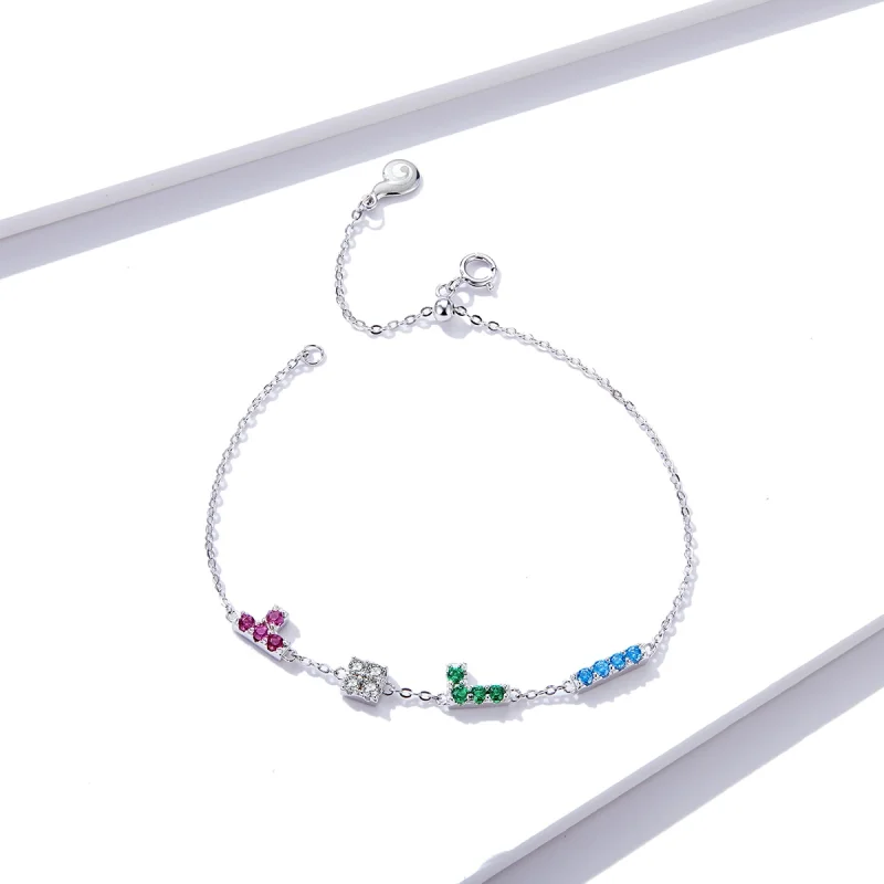 (imagem para) Pandora Style Tetris Bracelet - BSB040 - Visualizar 2