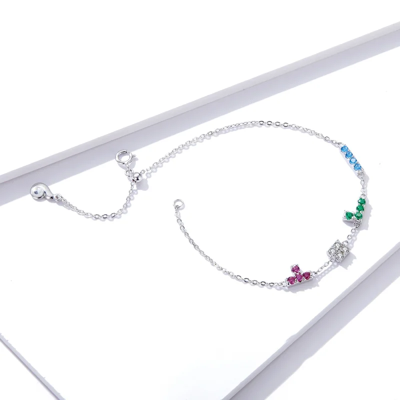 (imagem para) Pandora Style Tetris Bracelet - BSB040 - Visualizar 4