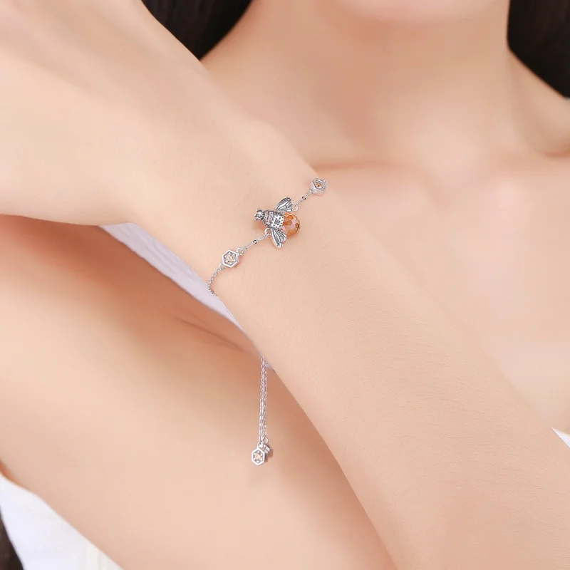 (imagem para) Pulseira Abelha Dançante estilo Pandora - SCB043 - Visualizar 3