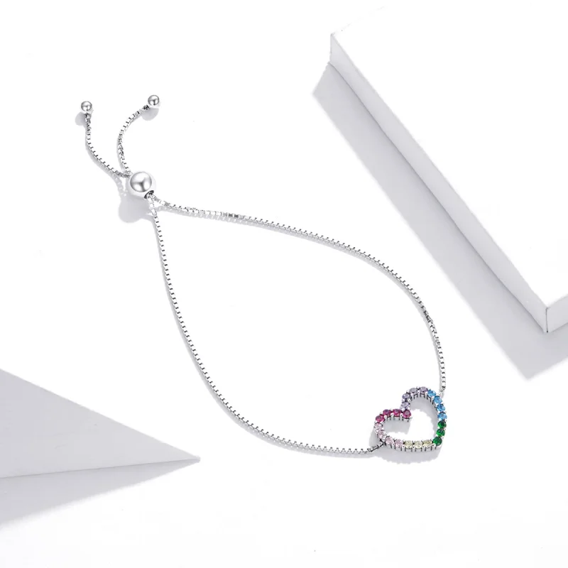 (imagem para) Pulseira Amor do arco-íris estilo Pandora - SCB216 - Visualizar 2