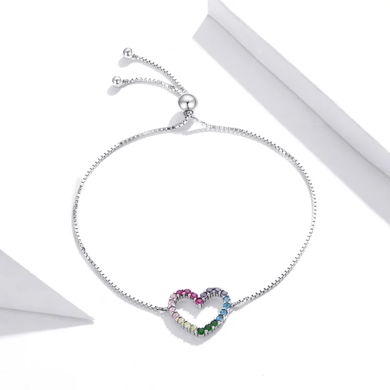 (imagem para) Pulseira Amor do arco-íris estilo Pandora - SCB216 - Visualizar 3
