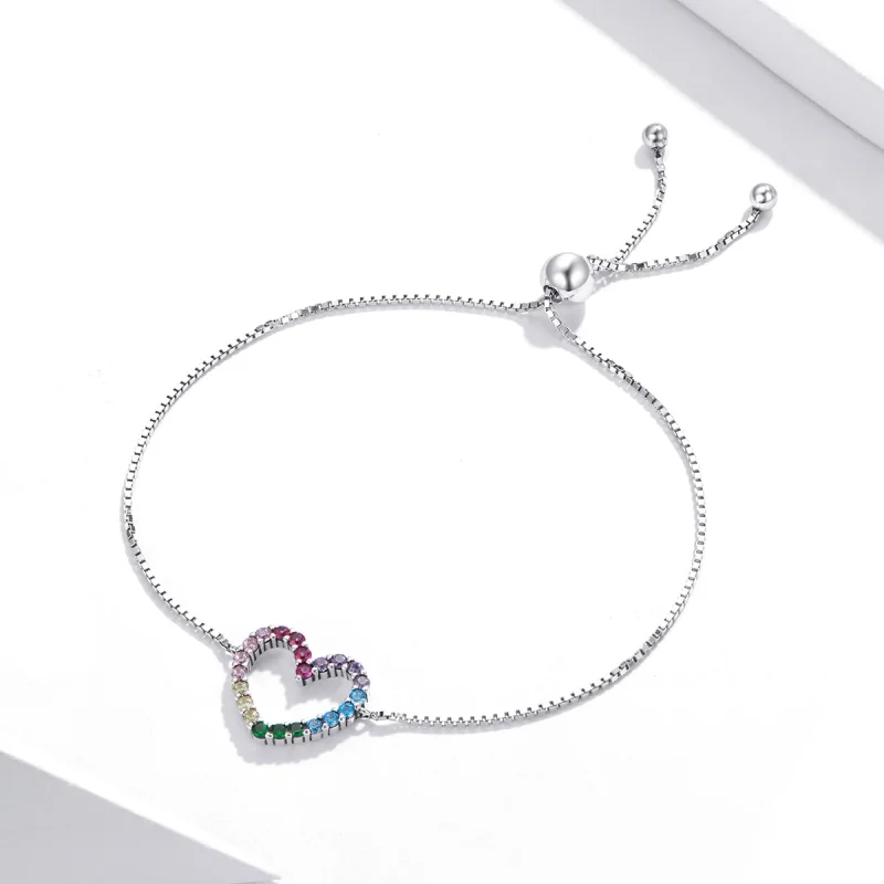 (imagem para) Pulseira Amor do arco-íris estilo Pandora - SCB216 - Visualizar 4