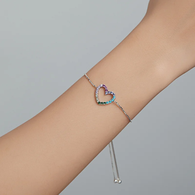 (imagem para) Pulseira Amor do arco-íris estilo Pandora - SCB216 - Visualizar 7