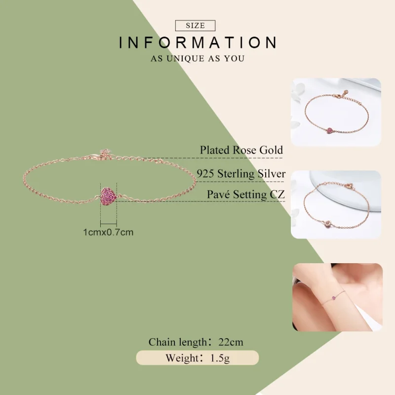 (imagem para) Pulseira Coração Elegante estilo Pandora - SCB050 - Visualizar 2