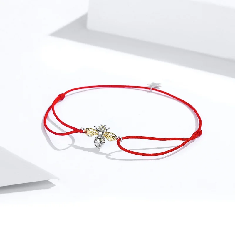 (imagem para) Pulseira de cordão Abelha estilo Pandora - SCB156 - Visualizar 3