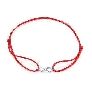 (imagem para) Pulseira de cordão Amor infinito estilo Pandora - SCB176