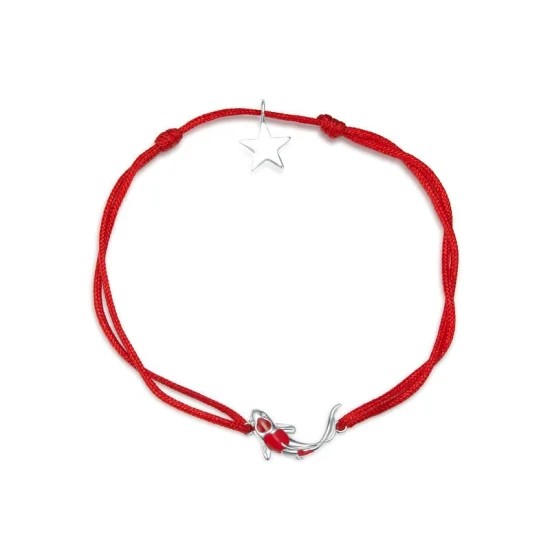 (imagem para) Pulseira de cordão Carpa da Sorte estilo Pandora - SCB145