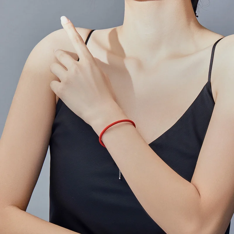 (imagem para) Pulseira de cordão Corda vermelha estilo Pandora - SCB166 - Visualizar 6